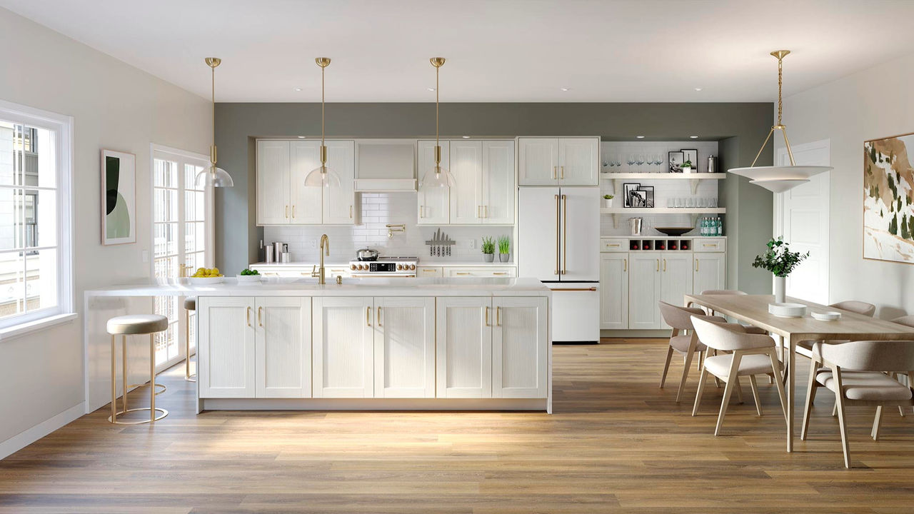 Reading Duraform Breeze and Painted Harbor kitchen